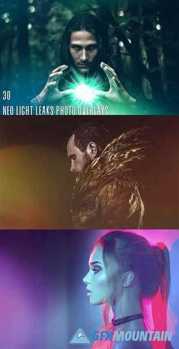 30 Neo Light Leaks Photo Overlays