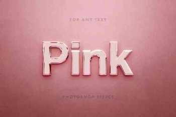 Pink Glass 3D Text Effect