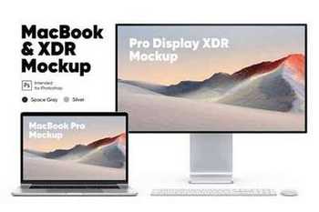 Macbook Pro & Pro Display XDR Mockups