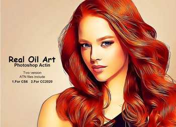 Real Oil Art Photoshop Action 5222581