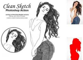 Clean Sketch Photoshop Action 5222566