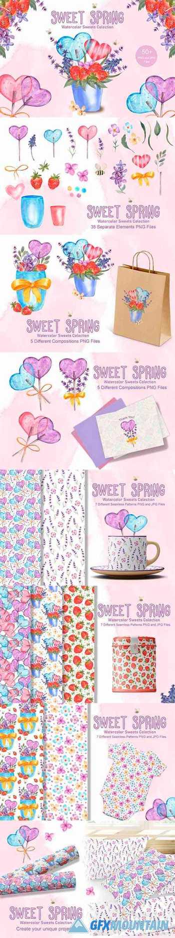 Sweet Spring Watercolor Collection - 5888017