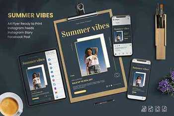 Summer Vibes - Flyer Set