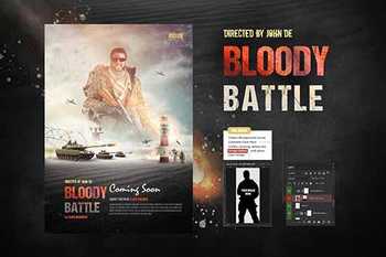 Bloody Battle Movie Poster-Flyer