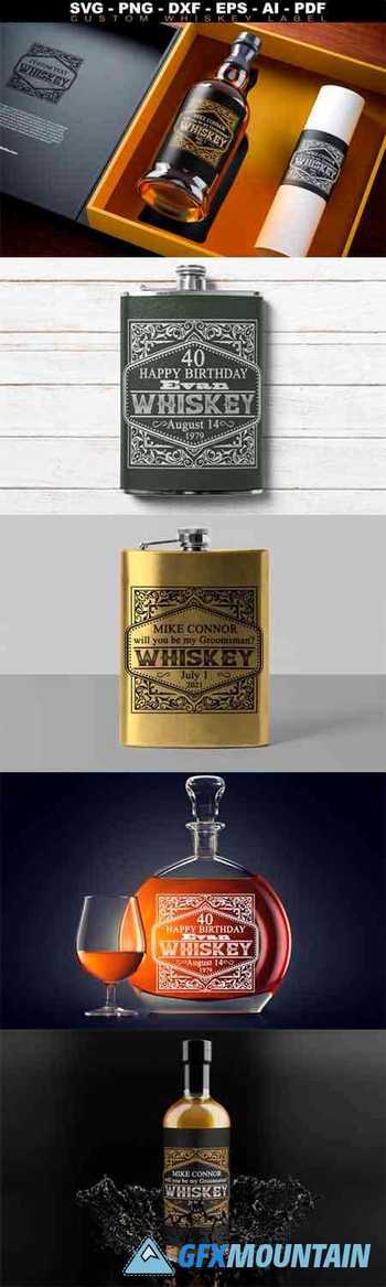 Custom Whiskey Label SVG Groomsman Label 9119643