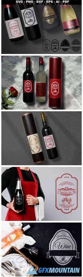 Wine Labels Collection SVG Custom Label 