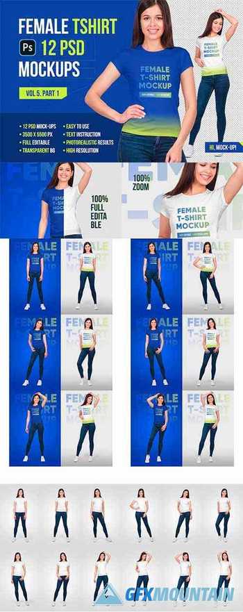 Female T-Shirt Mockups Vol 5 Part 1 5336806