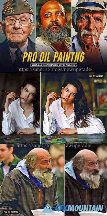 Pro Oil Painting Photoshop Action 5903064