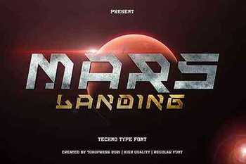 Mars Landing - Futuristic Techno font