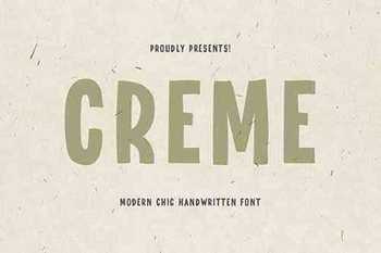 CREME - Modern Chic Hand-lettered font