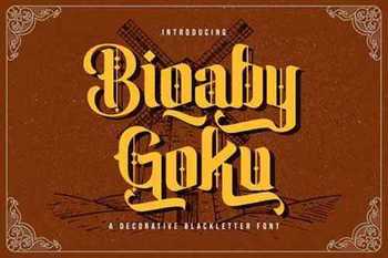 Biqaby Goku - Blackletter Font 