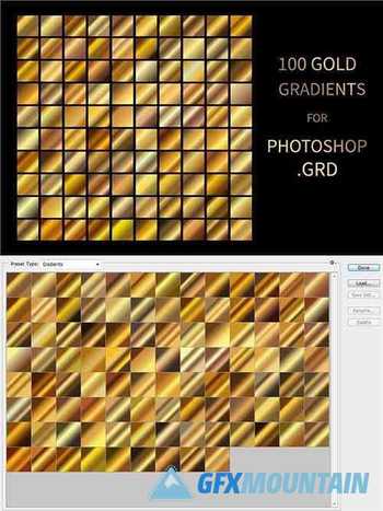 Gold Gradients for Photoshop .GRD 5915141