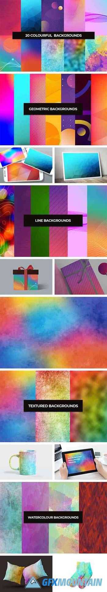 20 Colourful Backgrounds Collection