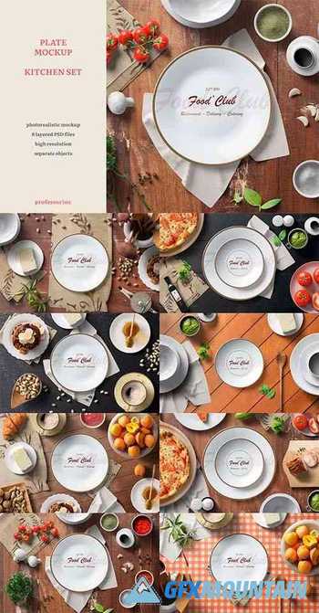 Plate Mockup — Kitchen Set 1