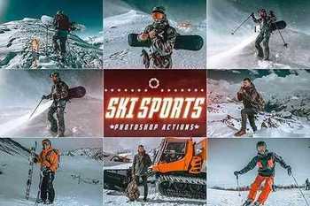 ski Sports Winter Photoshop Actions
