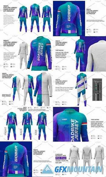 Cycling Jersey Long Sleeves Kit 5924787