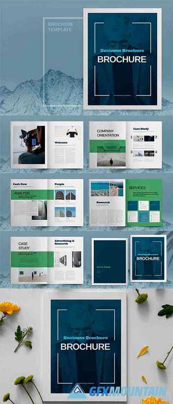 Blue Business Brochure Template 6083793