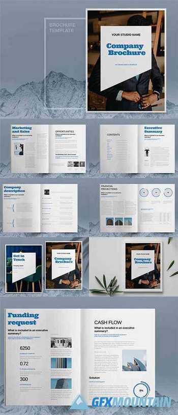 Blue Business Brochure Template 6083778