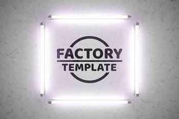 Logo inside 4 lamps mockup template - 6107734