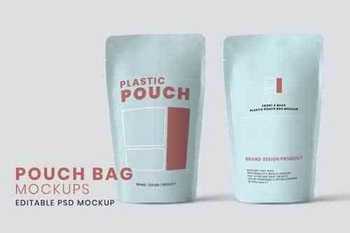 Pouch mockup with white background