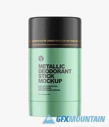 50g Matte Metallic Deodorant Stick Mockup