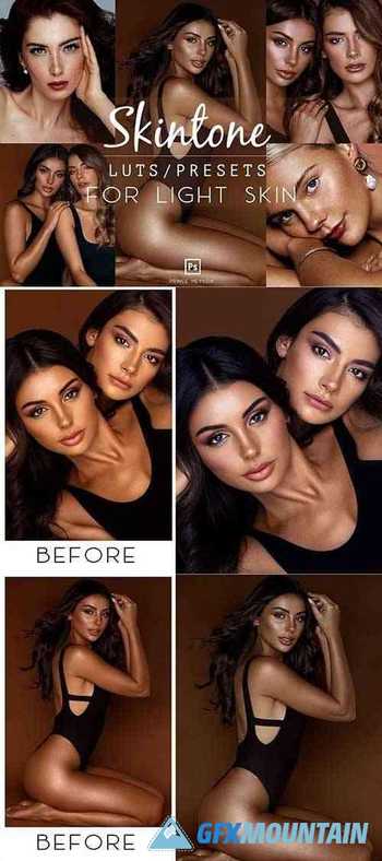Skin Tone LUTs For Light Skin for Photoshop