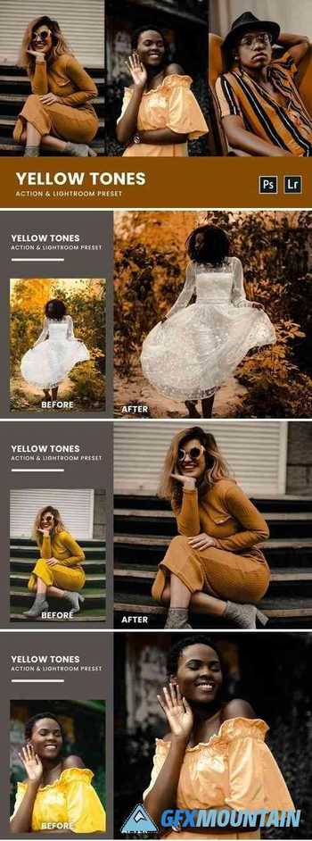 Yellow Tones Photoshop Action & Lightrom Presets