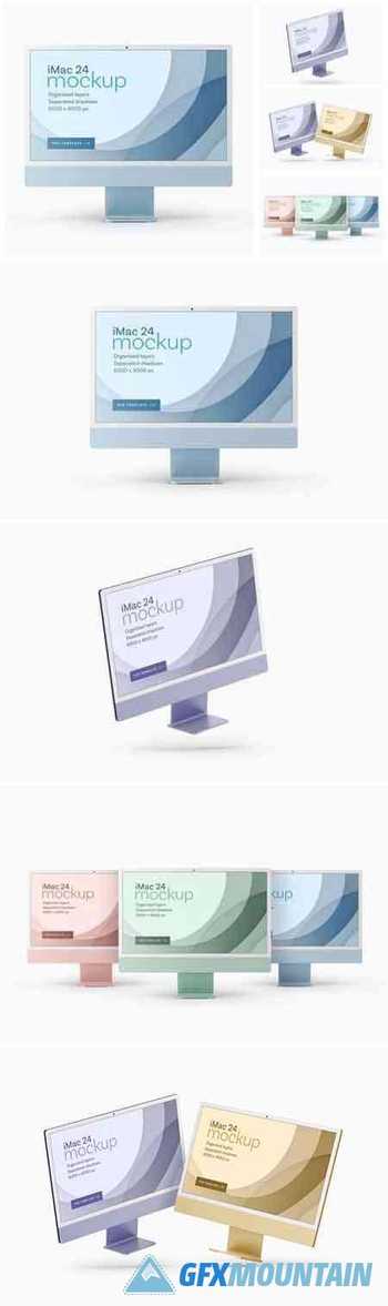 The New iMac 24” Mockup Set - 2021