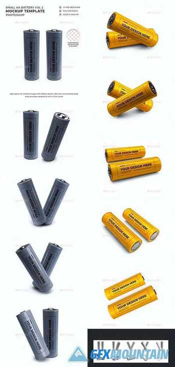 Small Battery Mockup Template Set Vol 2 - 32400966