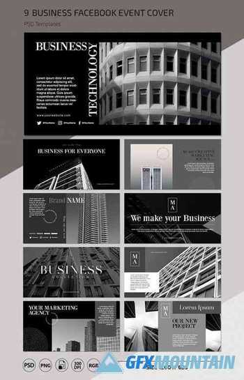 9 Business Facebook Event Cover PSD Templates