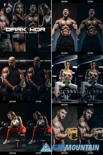 Dark HDR Photoshop Action 30936423