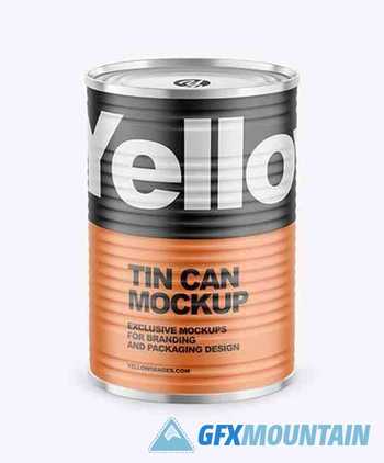 Tin Can with Paper Finish Mockup