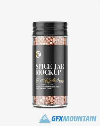 Spice Jar with Coriander Mockup