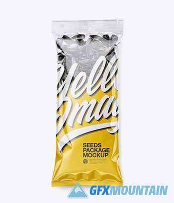 Clear Plastic Pack w/ Sunflower Seeds Mockup