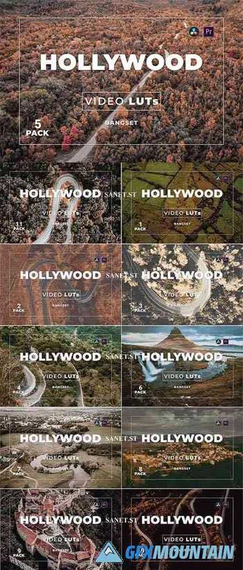 Bangset Hollywood Pack 1-11 Video LUTs