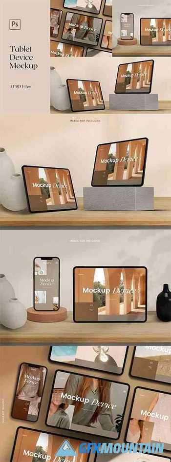 Tablet Mockup Realistic Device Scandinavian Style