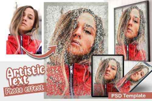 Artistic Text Photo effect template
