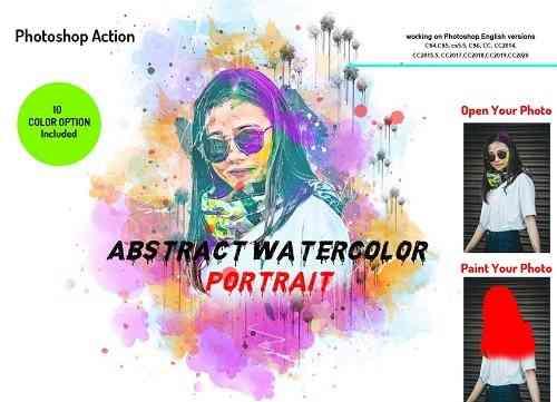 Abstract Watercolor Portrait - 6222496