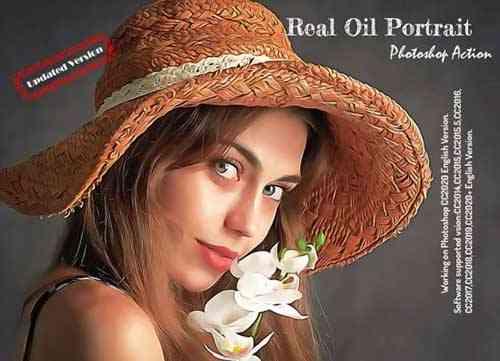 Real Oil Portrait PS Action V -4 6247792