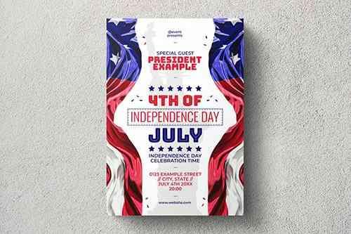 American independence day flyer template