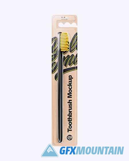 Kraft Toothbrush Blister Pack Mockup