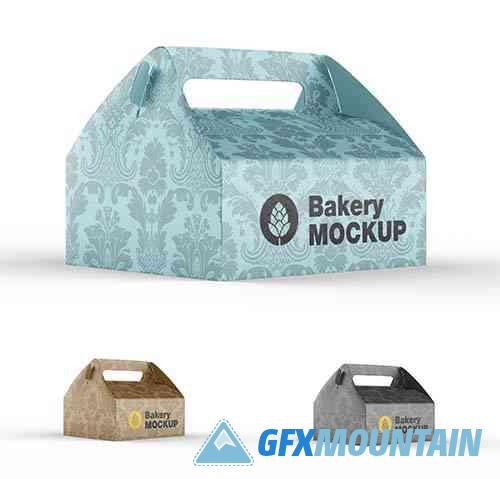 Kraft Box Mockup with Handle