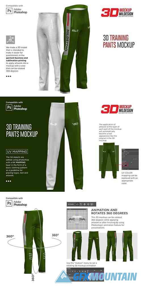 3D Training Pants Mockup 6365884
