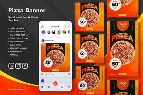 Pizza Social Media Banner Template