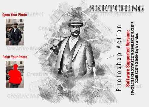Sketching Photoshop Action - 6533290