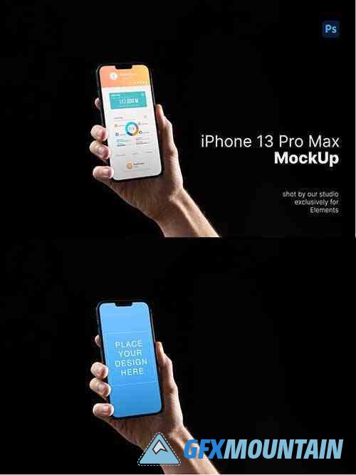 Mockup template: Newest iPhone 13 Pro Max