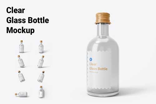 Clear Glass Drink Bottle With Aluminium Screw Cap