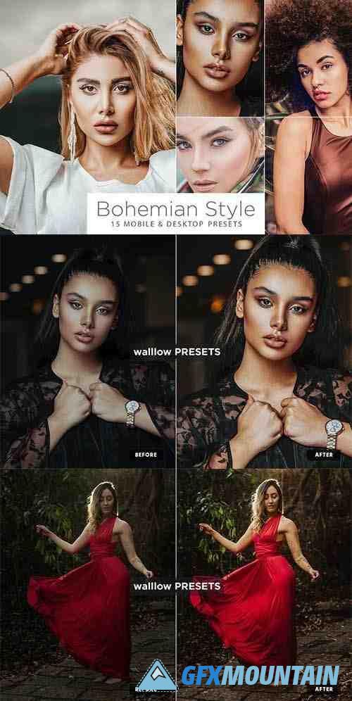 15 Bohemian Style Presets, Mobile & Desktop preset