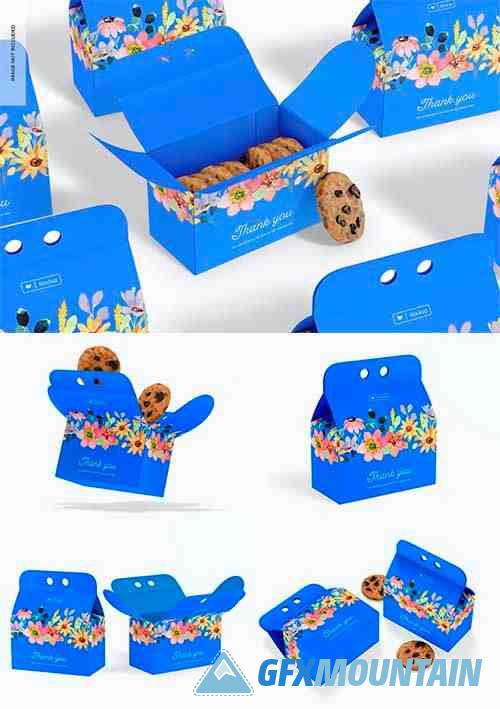 Cookie gift boxes set mockup