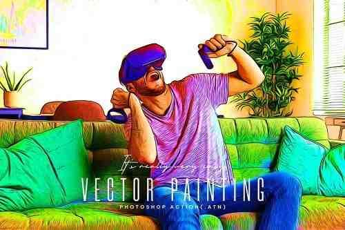 Vector Painting Deep Photoshop Action